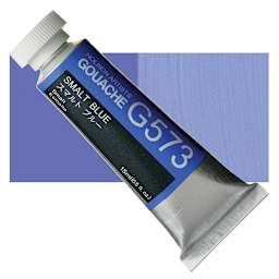 Holbein Artists' Gouache - Smalt Blue, 15 ml tube and swatch