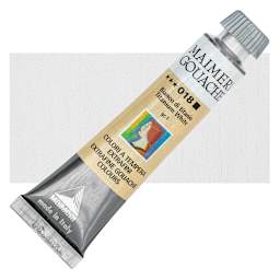 Maimeri Artist Gouache - Titanium White, 20 ml tube and swatch