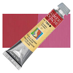 Maimeri Artist Gouache - Carmine, 20 ml tube and swatch