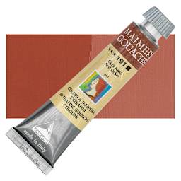 Maimeri Artist Gouache - Red Ochre, 20 ml tube and swatch