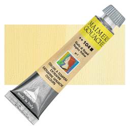 Maimeri Artist Gouache - Naples Yellow, 20 ml tube and swatch