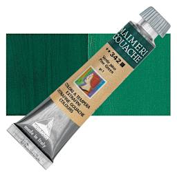 Maimeri Artist Gouache - Pine Green, 20 ml tube and swatch