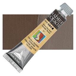 Maimeri Artist Gouache - Vandyke Brown, 20 ml tube and swatch