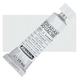 Schmincke Horadam Artist Gouache - Zinc White, 15 ml tube and swatch