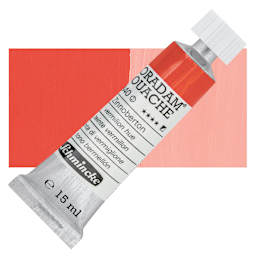 Schmincke Horadam Artist Gouache - Vermilion Tone, 15 ml tube and swatch