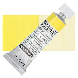 Schmincke Horadam Artist Gouache - Vanadium Yellow, 15 ml tube and swatch