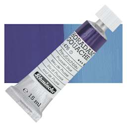 Schmincke Horadam Artist Gouache - Prussian Blue, 15 ml tube and swatch