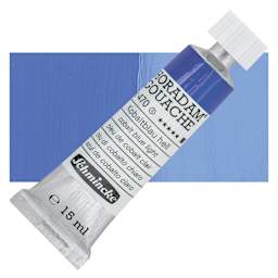 Schmincke Horadam Artist Gouache - Cobalt Blue Light, 15 ml tube and swatch