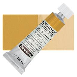 Schmincke Horadam Artist Gouache - Raw Umber, 15 ml tube and swatch