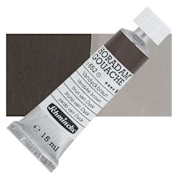 Schmincke Horadam Artist Gouache - Vandyke Brown, 15 ml tube and swatch