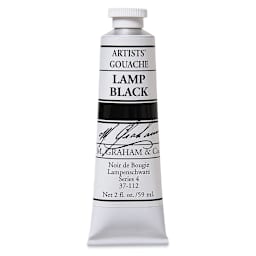 M. Graham Artists' Gouache - Lamp Black, 59 ml tube