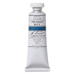 M. Graham Artists' Gouache - Prussian Blue, 15 ml tube