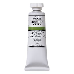 M. Graham Artists' Gouache - Hooker's Green, 15 ml tube
