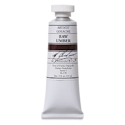 M. Graham Artists' Gouache - Raw Umber, 15 ml tube