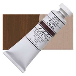 M. Graham Artists' Gouache - Burnt Umber, 15 ml tube and swatch