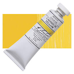 M. Graham Artists' Gouache - Cadmium Yellow, 15 ml tube and swatch
