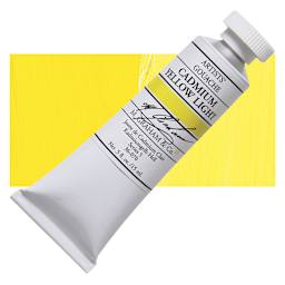 M. Graham Artists' Gouache - Cadmium Yellow Light, 15 ml tube and swatch