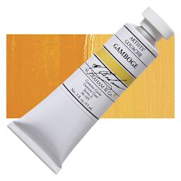 M. Graham Artists' Gouache - Gamboge, 15 ml tube and swatch
