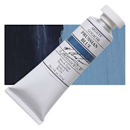 M. Graham Artists' Gouache - Prussian Blue, 15 ml tube and swatch