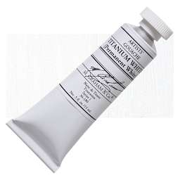 M. Graham Artists' Gouache - Titanium White, 15 ml tube and swatch