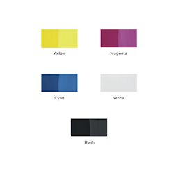 Caran d'Ache Gouache - Set of 5, Assorted Colors,  10 ml Tubes, swatches