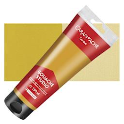 Caran d'Ache Studio Gouache - Ochre, 250 ml, Tube and swatch