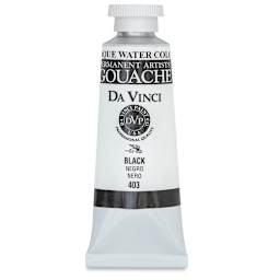Da Vinci Professional Gouache - Black, 37 ml tube