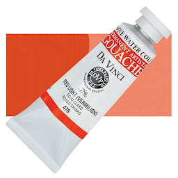 Da Vinci Professional Gouache - Red Light (Vermilion), 37 ml tube and swatch