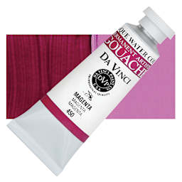 Da Vinci Professional Gouache - Magenta, 37 ml tube and swatch