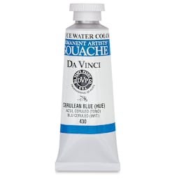 Da Vinci Professional Gouache - Cerulean Blue (Hue), 37 ml tube