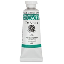 Da Vinci Professional Gouache - Phthalo Green, 37 ml tube