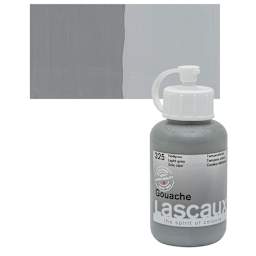 Lascaux Acrylic Gouache - Light Gray, 85 ml bottle and swatch