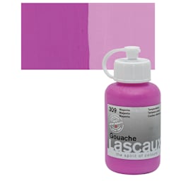 Lascaux Acrylic Gouache - Magenta, 85 ml bottle and swatch