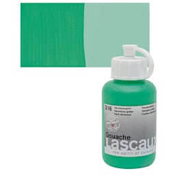 Lascaux Acrylic Gouache - Veronese Green, 85 ml bottle and swatch