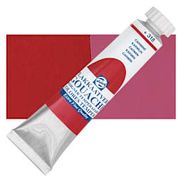 Royal Talens Gouache - Carmine, 20 ml tube and swatch