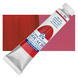 Royal Talens Gouache - Deep Red, 20 ml tube and swatch