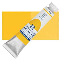 Royal Talens Gouache - Yellow, 20 ml tube and swatch