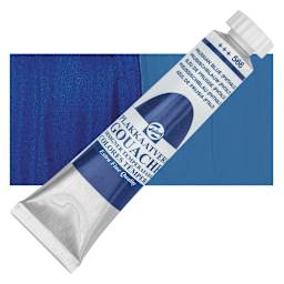 Royal Talens Gouache - Prussian Blue, 20 ml tube and swatch