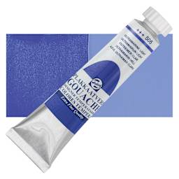 Royal Talens Gouache - Ultramarine Light, 20 ml tube and swatch