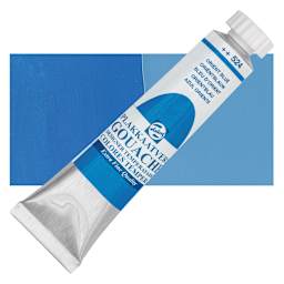 Royal Talens Gouache - Orient Blue, 20 ml tube and swatch