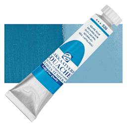 Royal Talens Gouache - Azure Blue, 20 ml tube and swatch