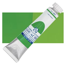 Royal Talens Gouache - Light Green, 20 ml tube and swatch