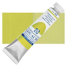 Royal Talens Gouache - Greenish Yellow, 20 ml tube and swatch