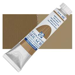 Royal Talens Gouache - Raw Umber, 20 ml tube and swatch