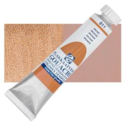 Royal Talens Gouache - Bronze, 20 ml tube and swatch