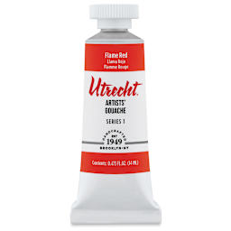Utrecht Artists' Gouache - Flame Red, 14 ml, Tube (Front)