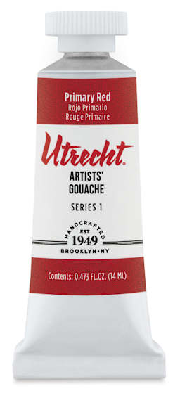 Utrecht Artists' Gouache - Primary Red, 14 ml, Tube (Front)