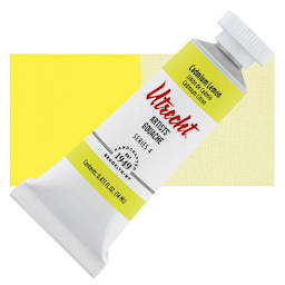 Utrecht Artists' Gouache - Cadmium Lemon, 14 ml tube and swatch