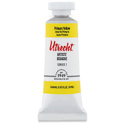 Utrecht Artists' Gouache - Primary Yellow, 14 ml, Tube (Front)