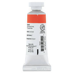 Utrecht Artists' Gouache - Cadmium Orange Hue, 14 ml, Tube (Back)